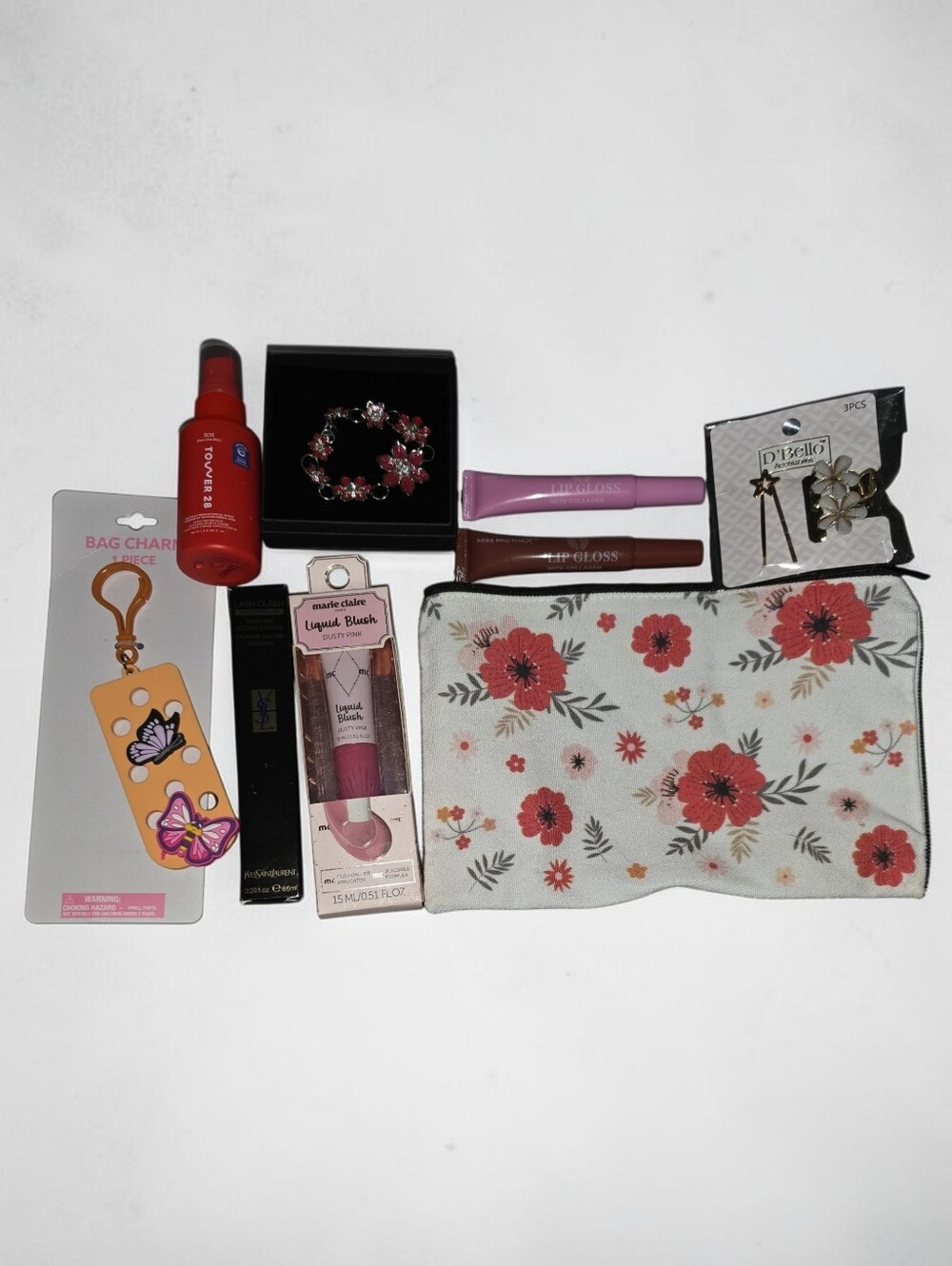 Floral Cosmetic Pouch Makeup And Accessories